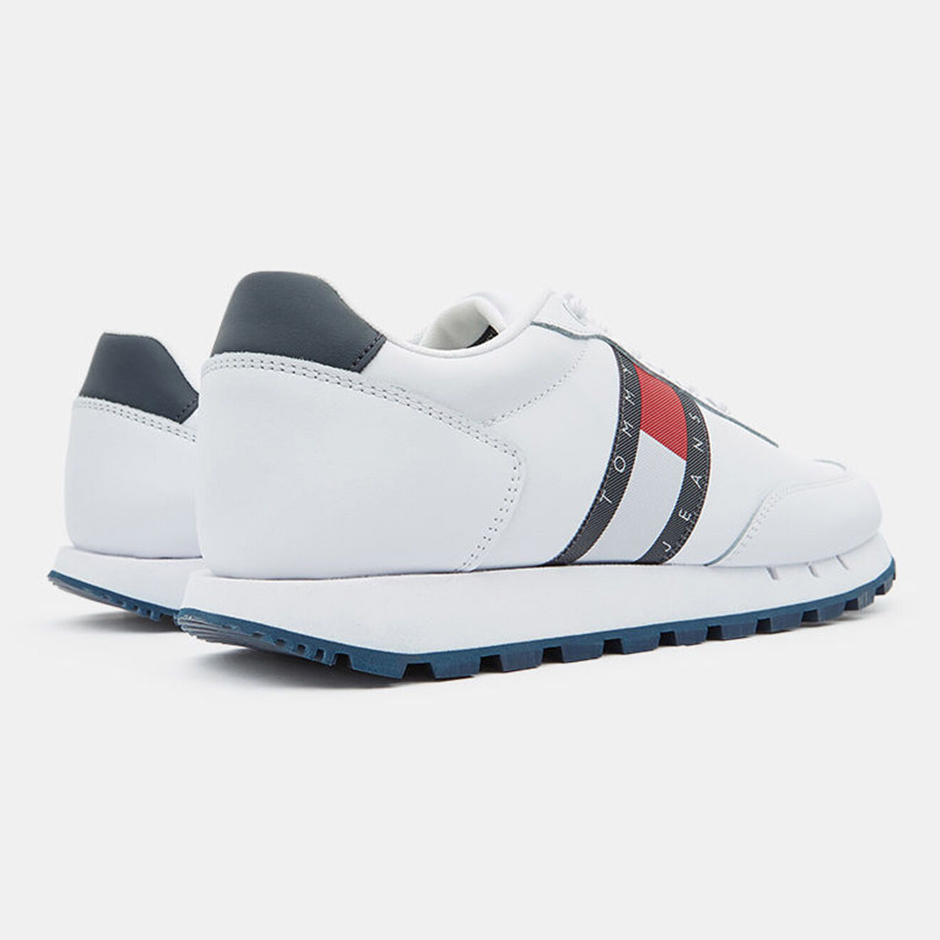 Tommy Jeans Baskets running en Cuir blanches