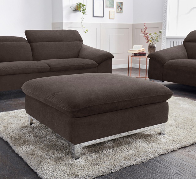 COTTA Polstergarnitur »Teresa L-Form« Set,  Set bestehend aus: Ecksofa mit Kopfteilverstellung & Hocker