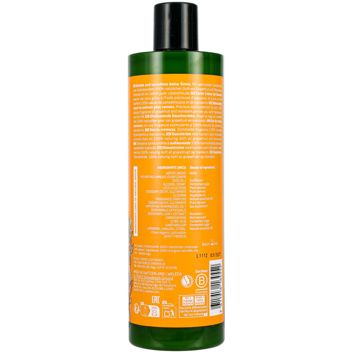 Weleda Vitality Shower Cream
