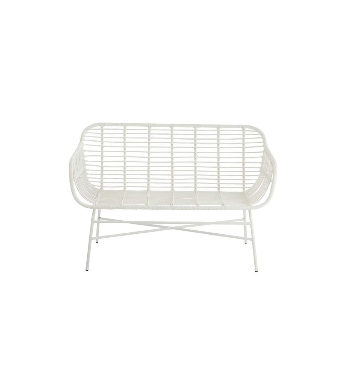 Paris Prix - Banc De Jardin Design celeste 128cm Blanc