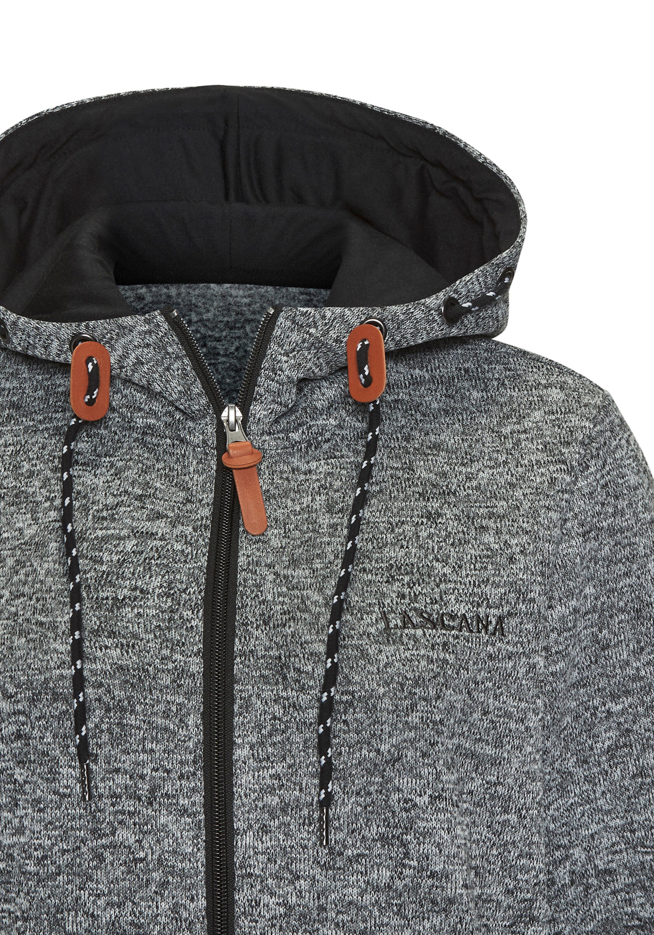LASCANA Fleecejacke in anthracite