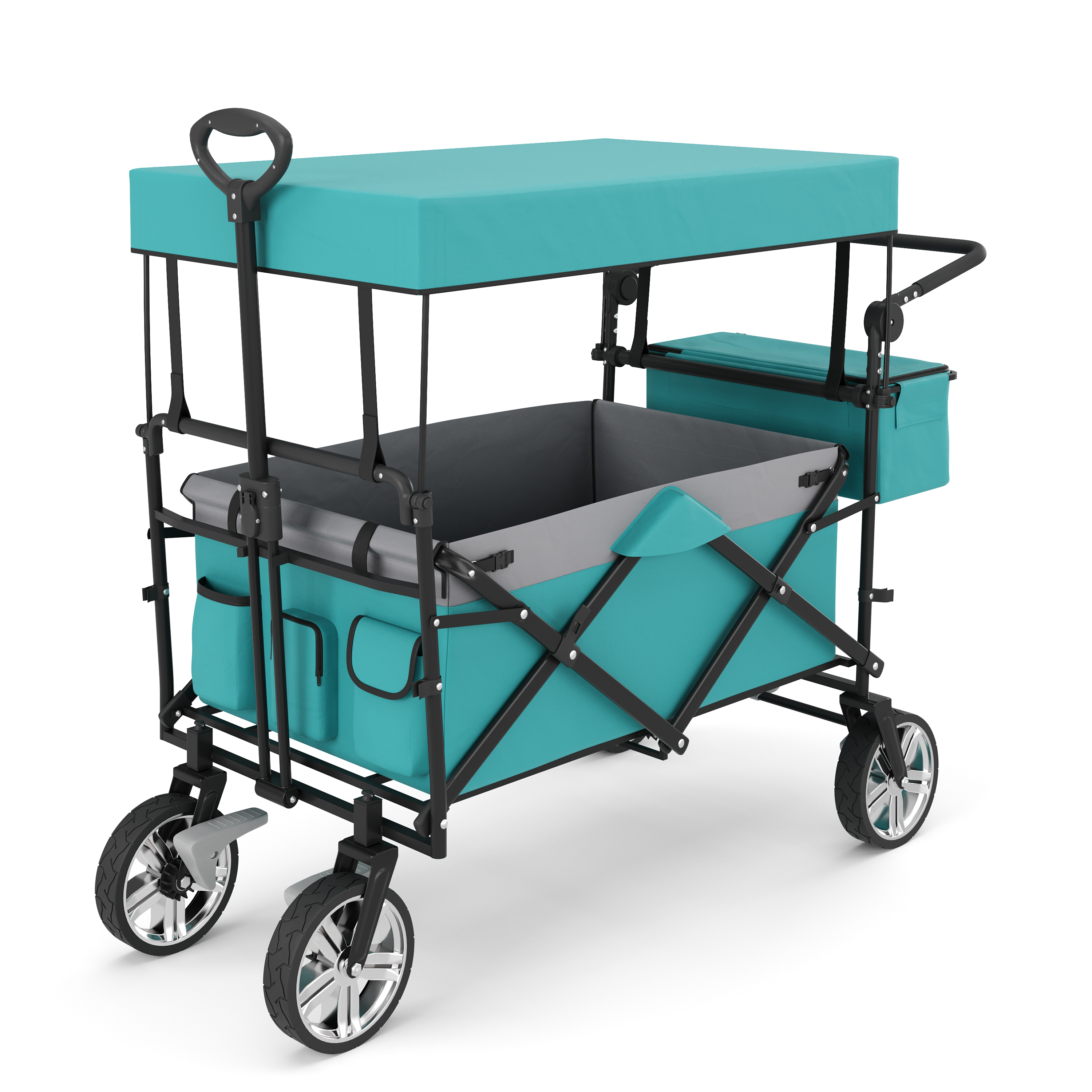Bollerwagen faltbar mit Dach KENNY mint