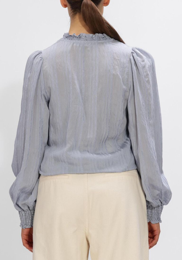 blauwe co'couture blouses kesi v-blouse