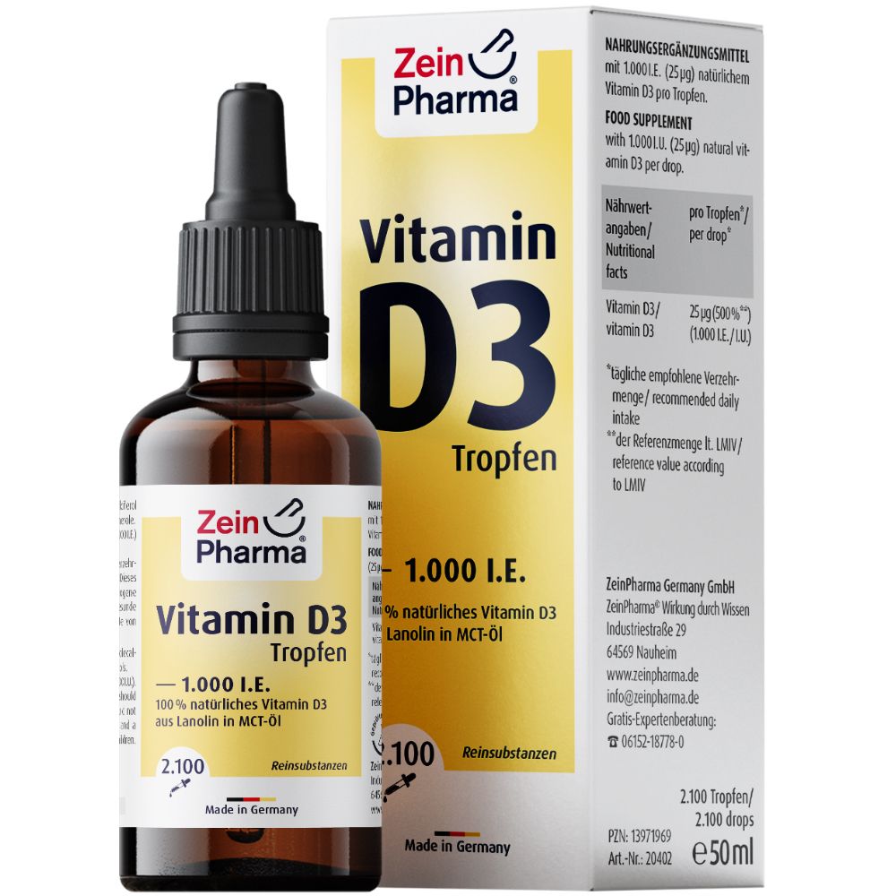 ZeinPharma® Vitamin D3 Tropfen 1.000 I.E.