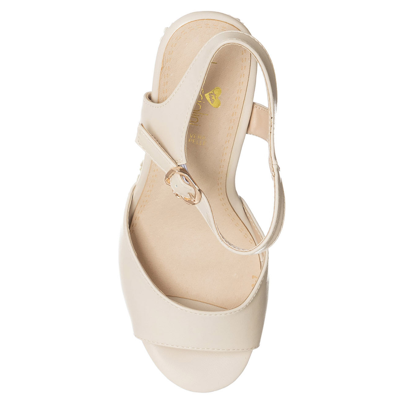 Tua By Braccialini Sandales compensées Olivia beiges - Talon 12 cm