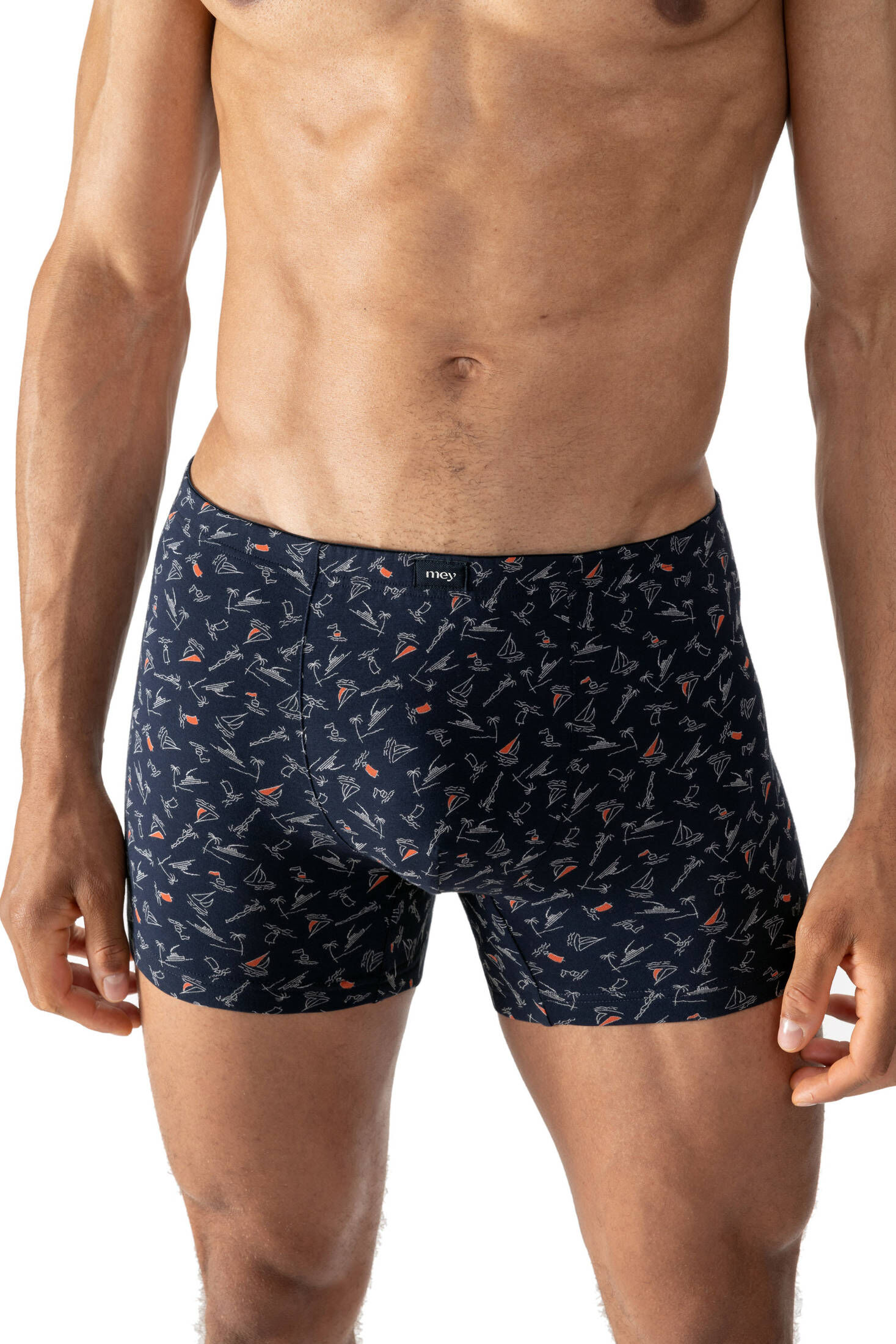 mey| Herren Long Shorty Serie Small Ship