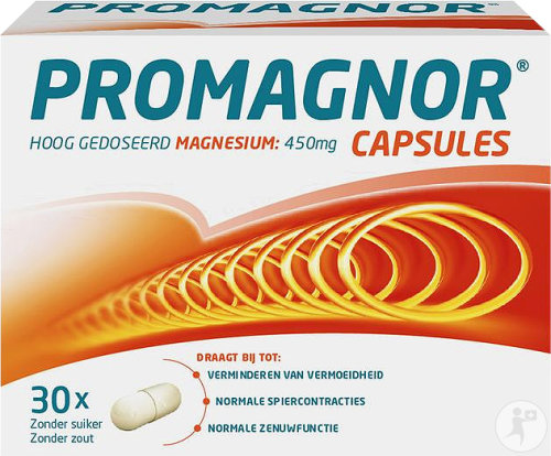 Promagnor Magnésium Hautement Dosé 450mg Capsules 30