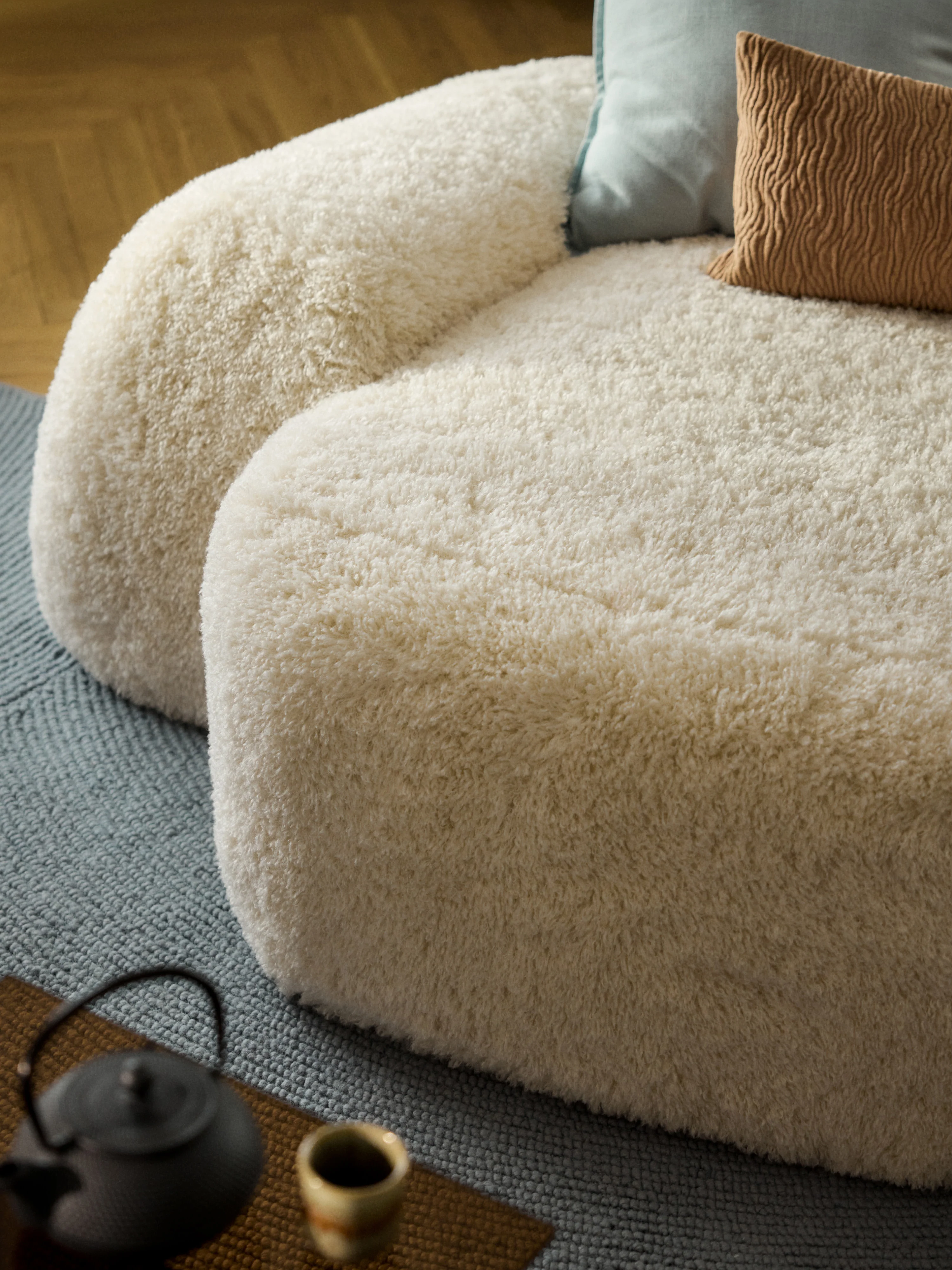 XL teddy loungestoel Wolke
