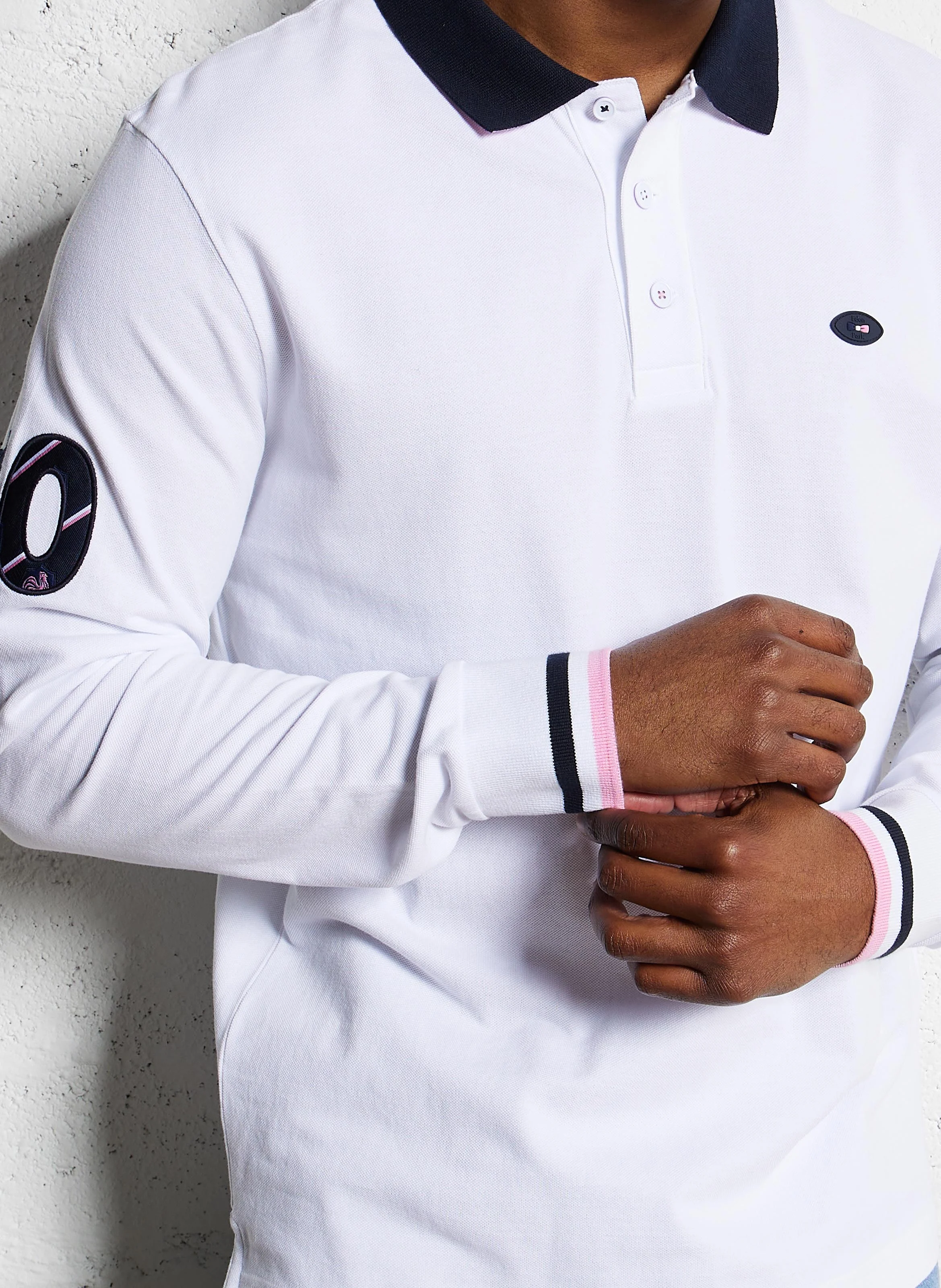 Polo droit en coton | Blanc
