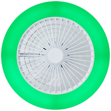 Brilliant plafondventilator Salerno met lamp en RGB functie 40W wit