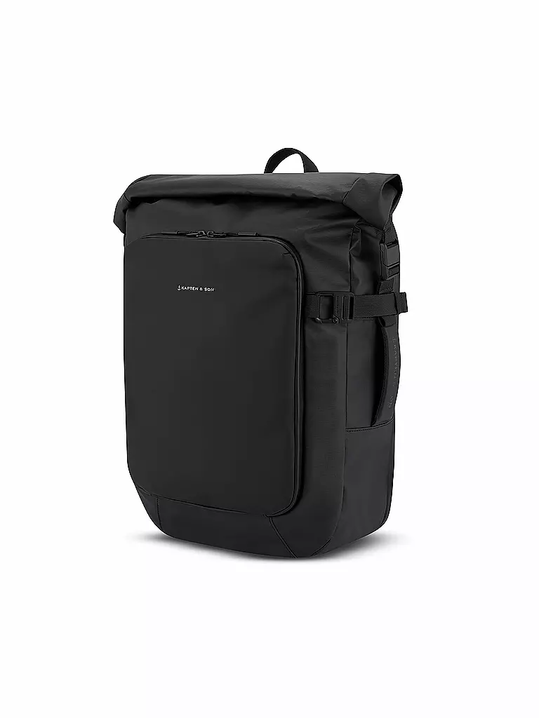 KAPTEN & SON Rucksack LISBON, erweiterbar schwarz
