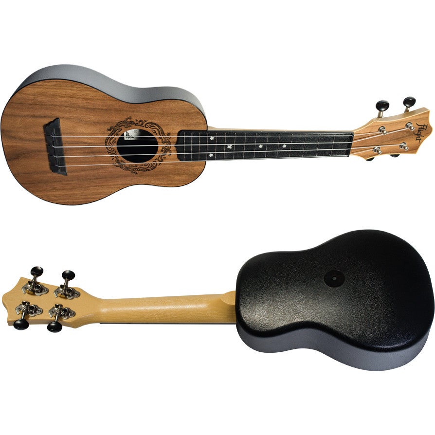 Flight Travel Series TUS50 Walnut Salamander sopraan ukelele met gigbag