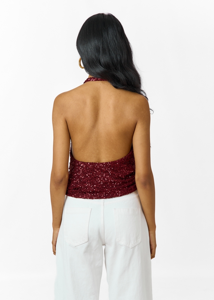 Teddy top burgundy
