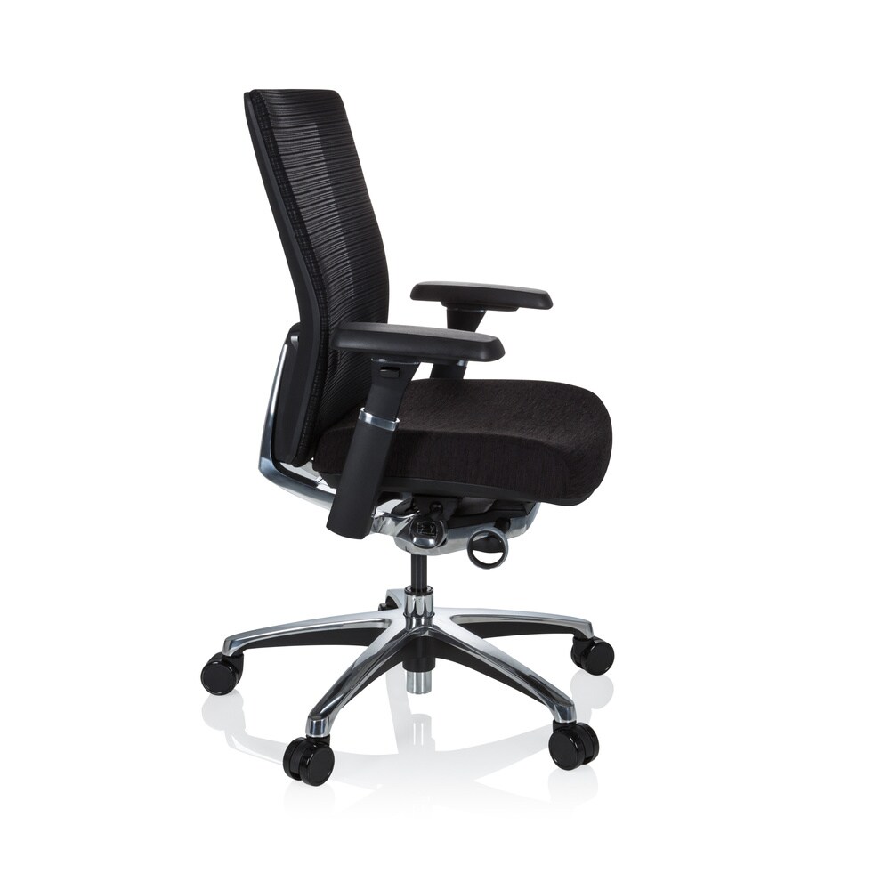 High End Bürostuhl NOVA PRO ALU Stoff/Netzstoff mit Armlehnen hjh OFFICE