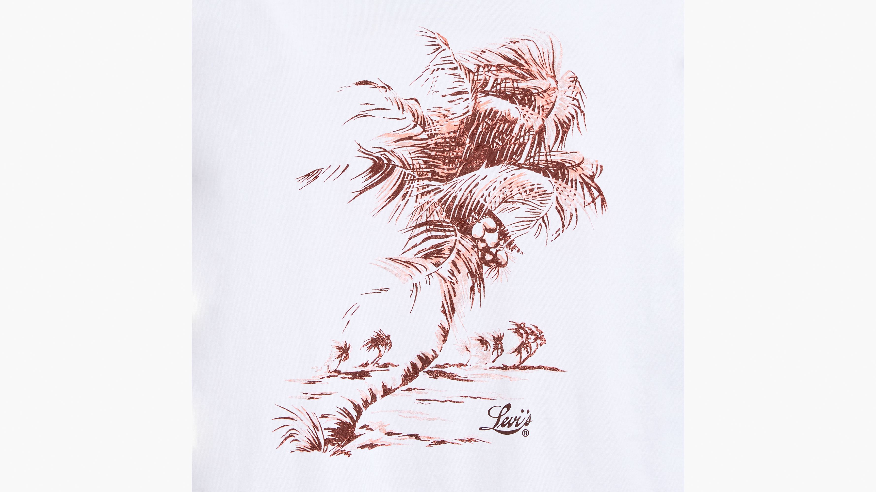 T-shirt graphique Relaxed - Brin Palm Tree White+ - Blanc