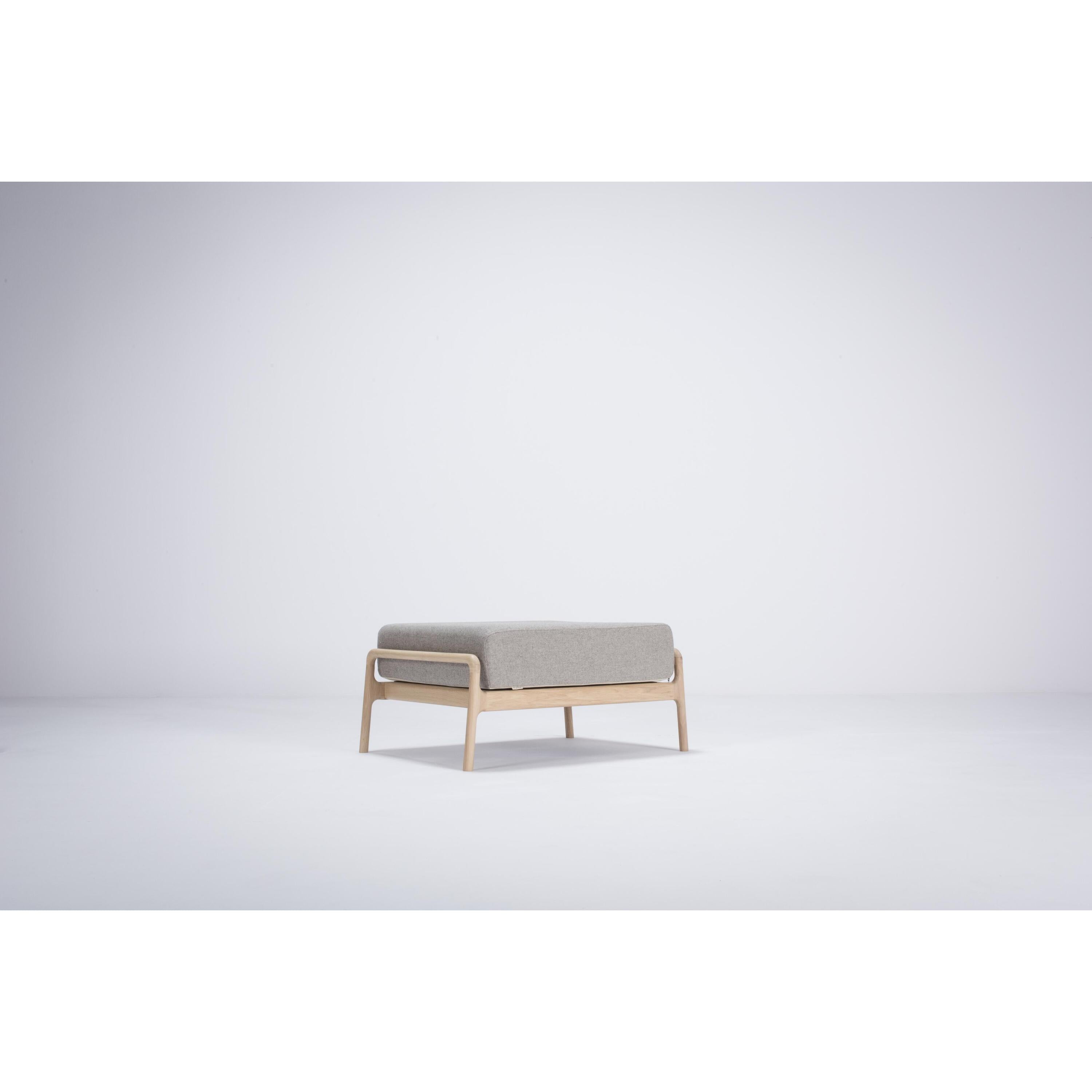 Fawn hocker natural Dakar Leather Stone