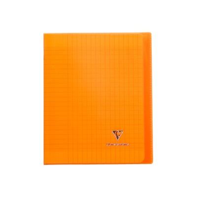 Clairefontaine Koverbook - Cahier polypro 17 x 22 cm - 96 pages - grands carreaux (Seyes) - orange