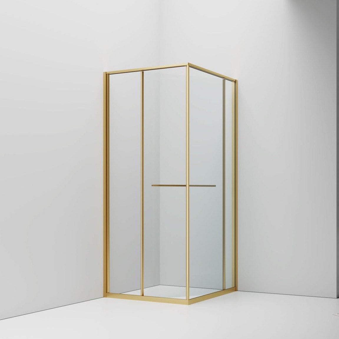 SaniGoods Harper douchecabine met schuifdeur 90x90x200cm goud