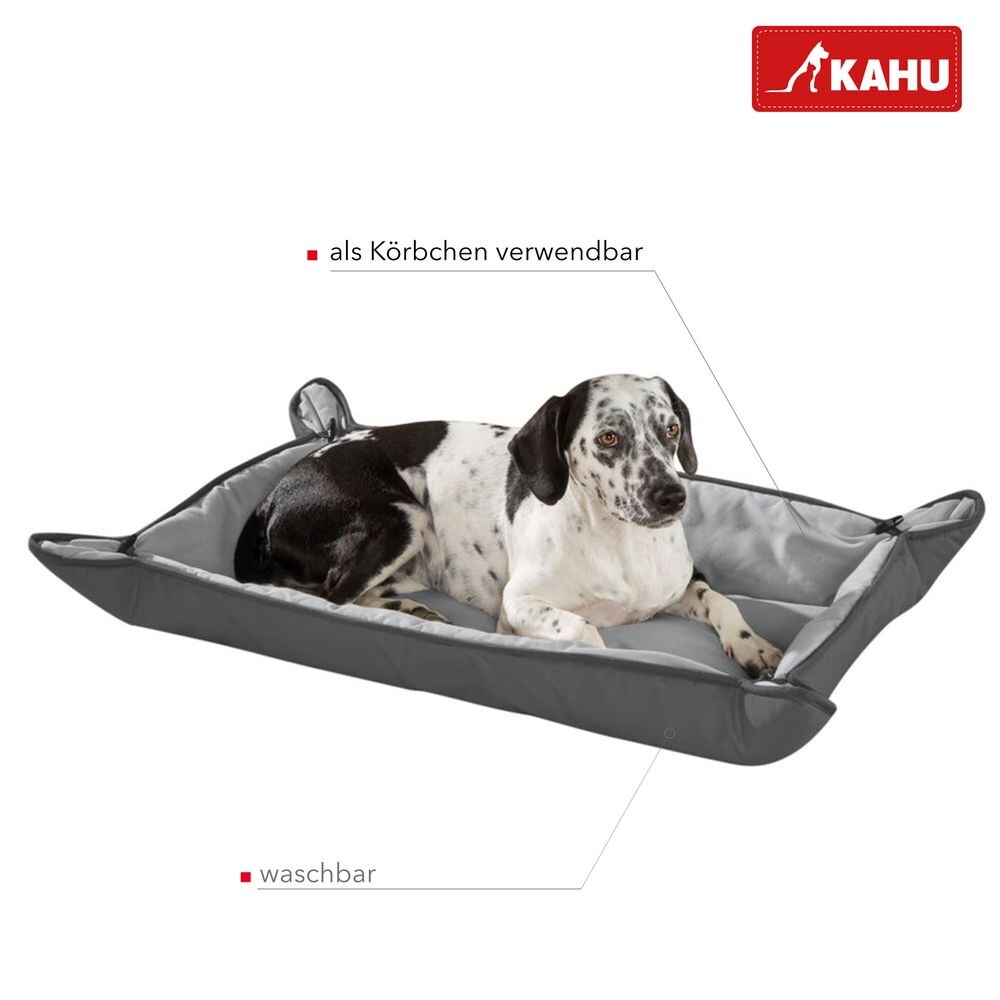 KAHU® Hundebett I Hundedecke I für Hunde und Katzen I 2 in 1 Funktion I Beidseitig verwendbar I Ökotex zertifiziert I Pflegeleicht und Waschbar I 65 x 100 cm