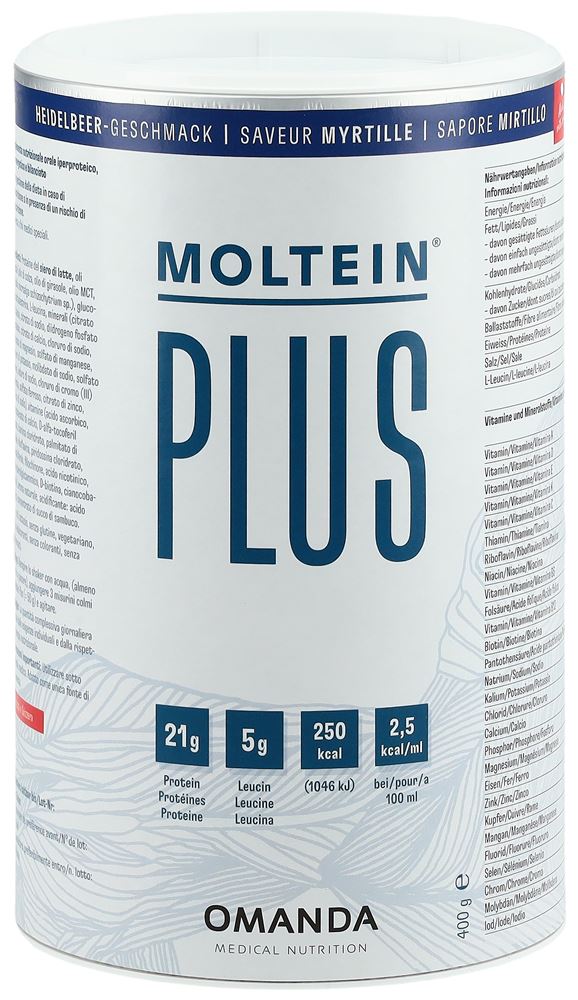 moltein PLUS 2.5 Plv Heidelbeere Ds 400 g