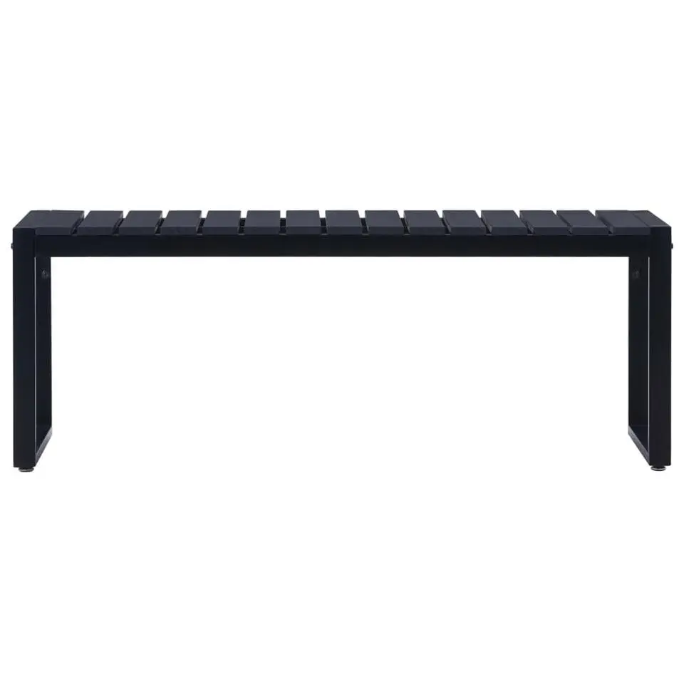 vidaXL - Tuinbank - Zwart - PS-plaat- 120.5 cm