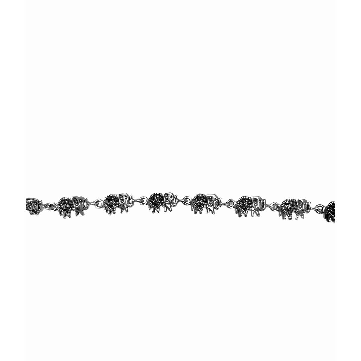 Bracelet éléphant en argent