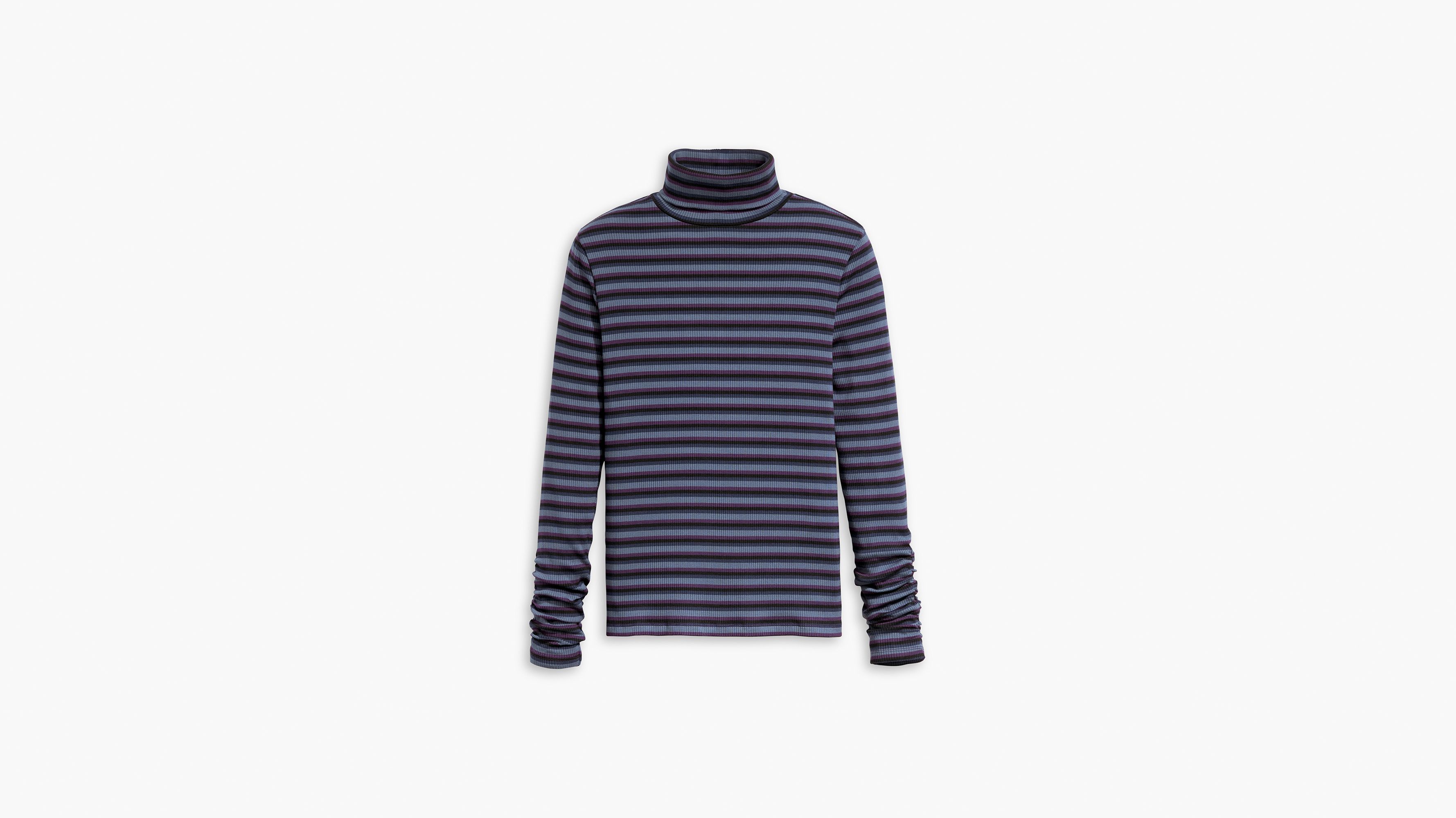 Col roulé maille froncée - Easy Stripe Blackbey Cordial - Bleu