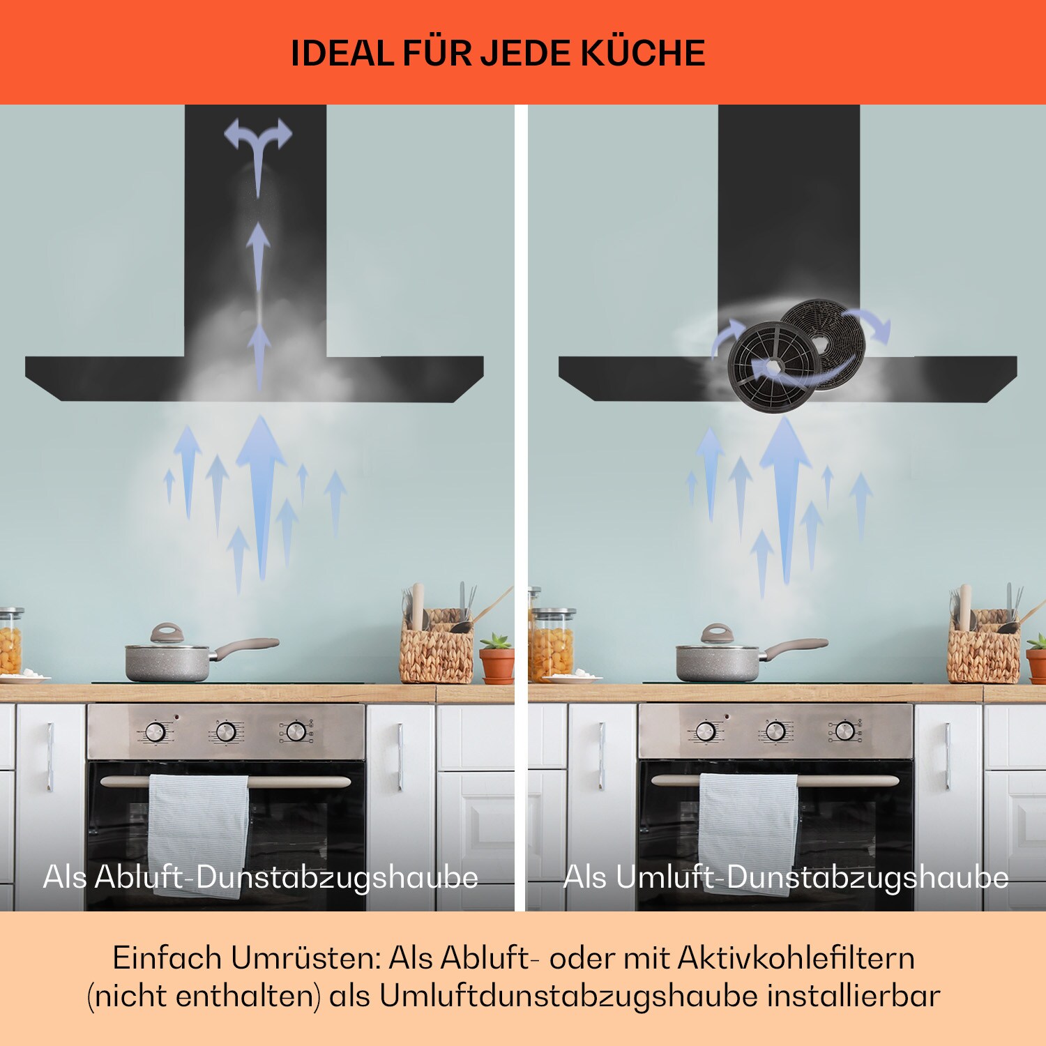 Limelight Dunstabzugshaube 90cm Wandhaube 600m³/h