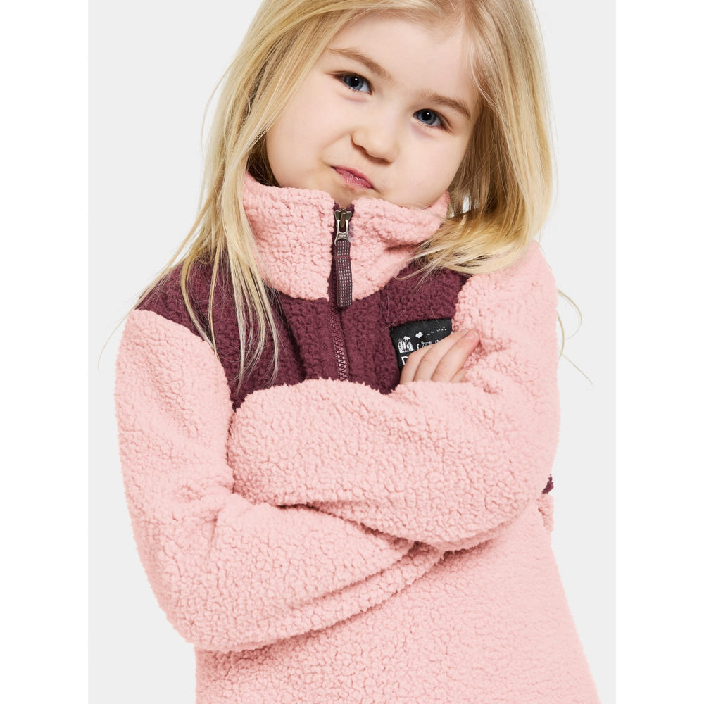 Køb Didriksons Dusty Pink Gosig Kids Halfzip Fleece Jakke | Luksusbaby