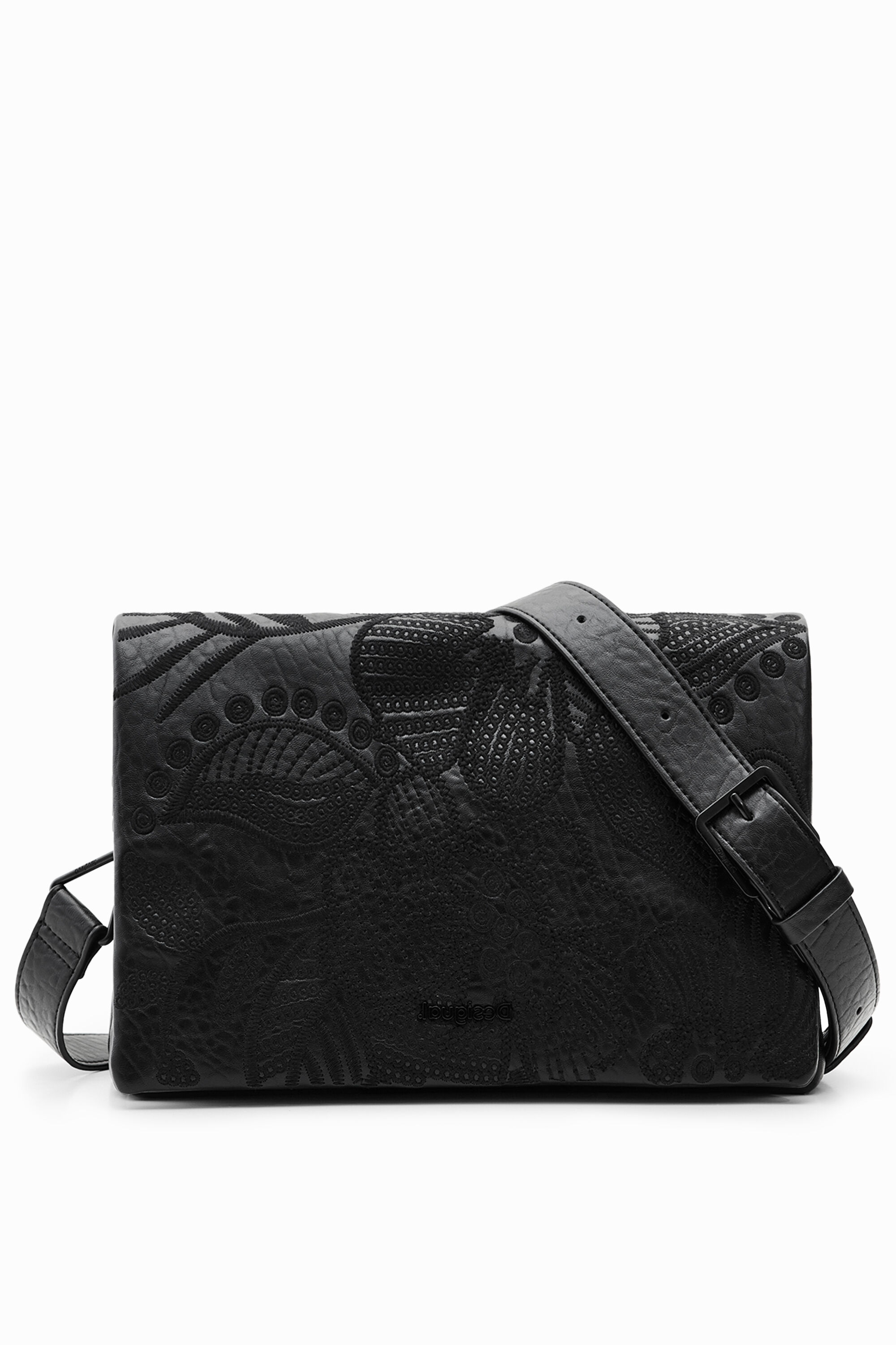 Sac à bandoulière moyen fleurs brodées
