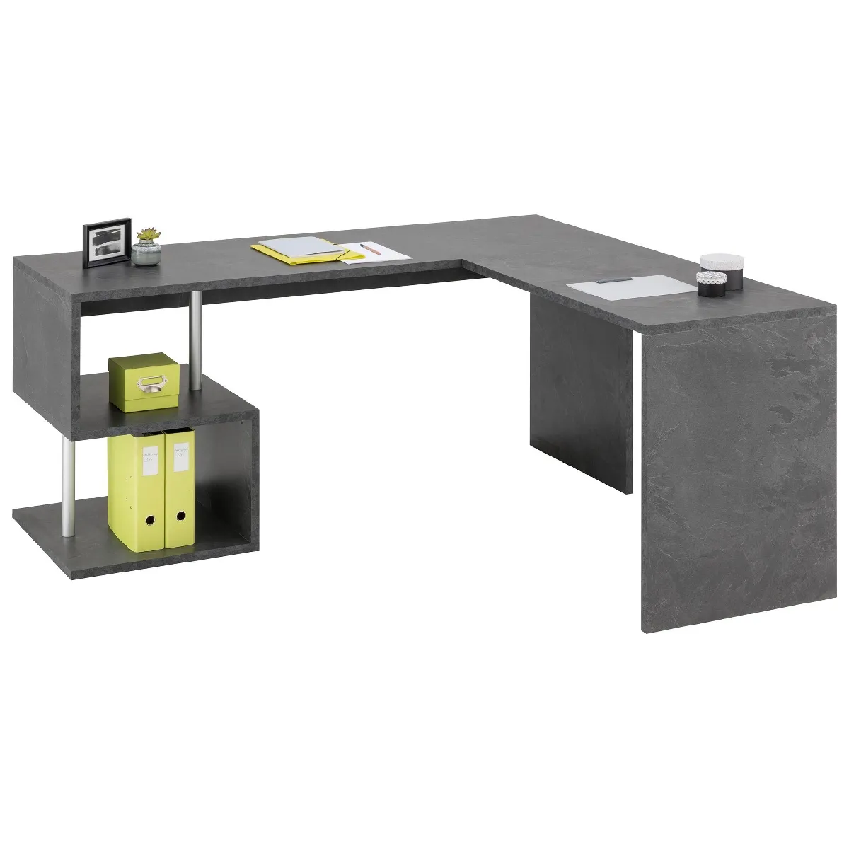 Alter Bureau d'angle Gris Cendré
