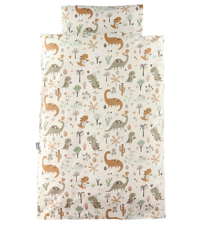 N?rgaard Madsens Senget?j - Junior - Beige m. Dino