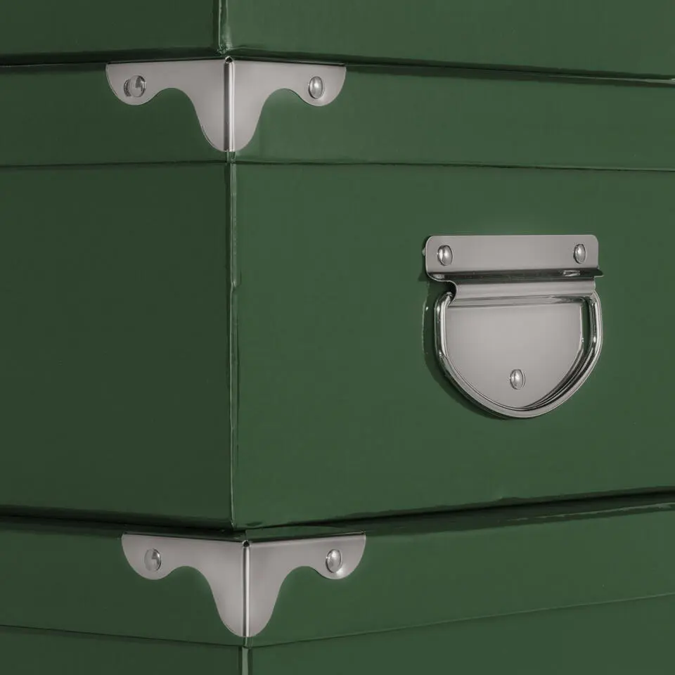 5Five Opbergdoos/box - groen - L48 x B33.5 x H16 cm - Karton