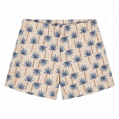Pyjama short femme motif palmier