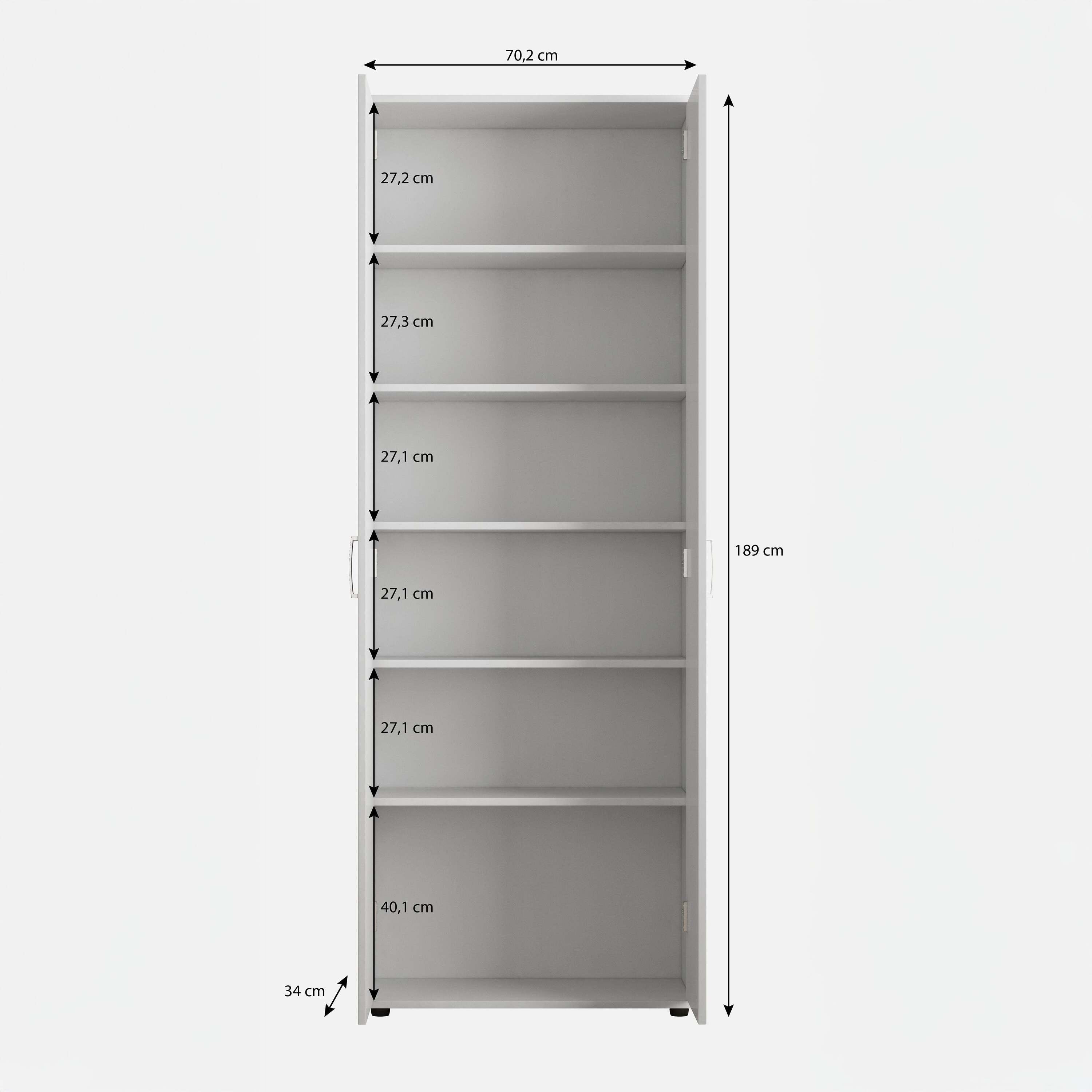 Meubella - Schoenenkast Odette - Wit - 70 cm