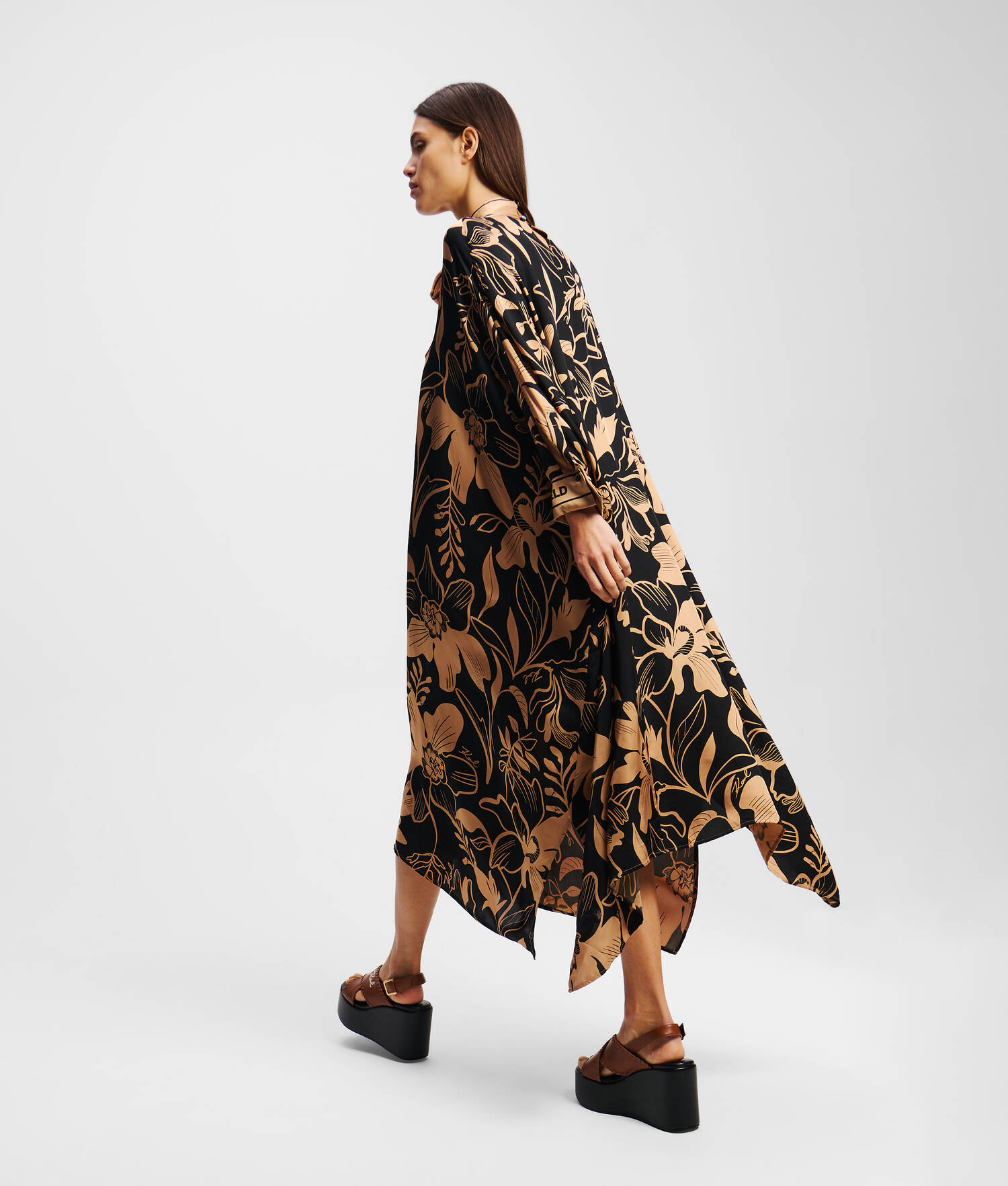 ROBE KAFTAN - All Over Orchid Print