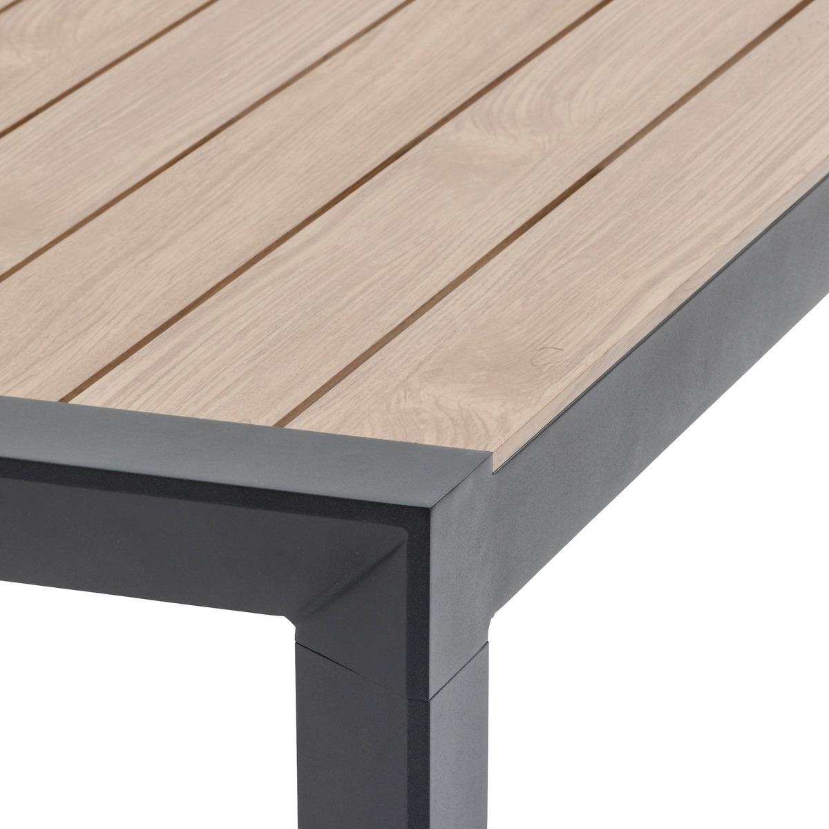 TABLE EVASION FIXE ALUMINIUM HONEY GRAPHITE 12 PLACES