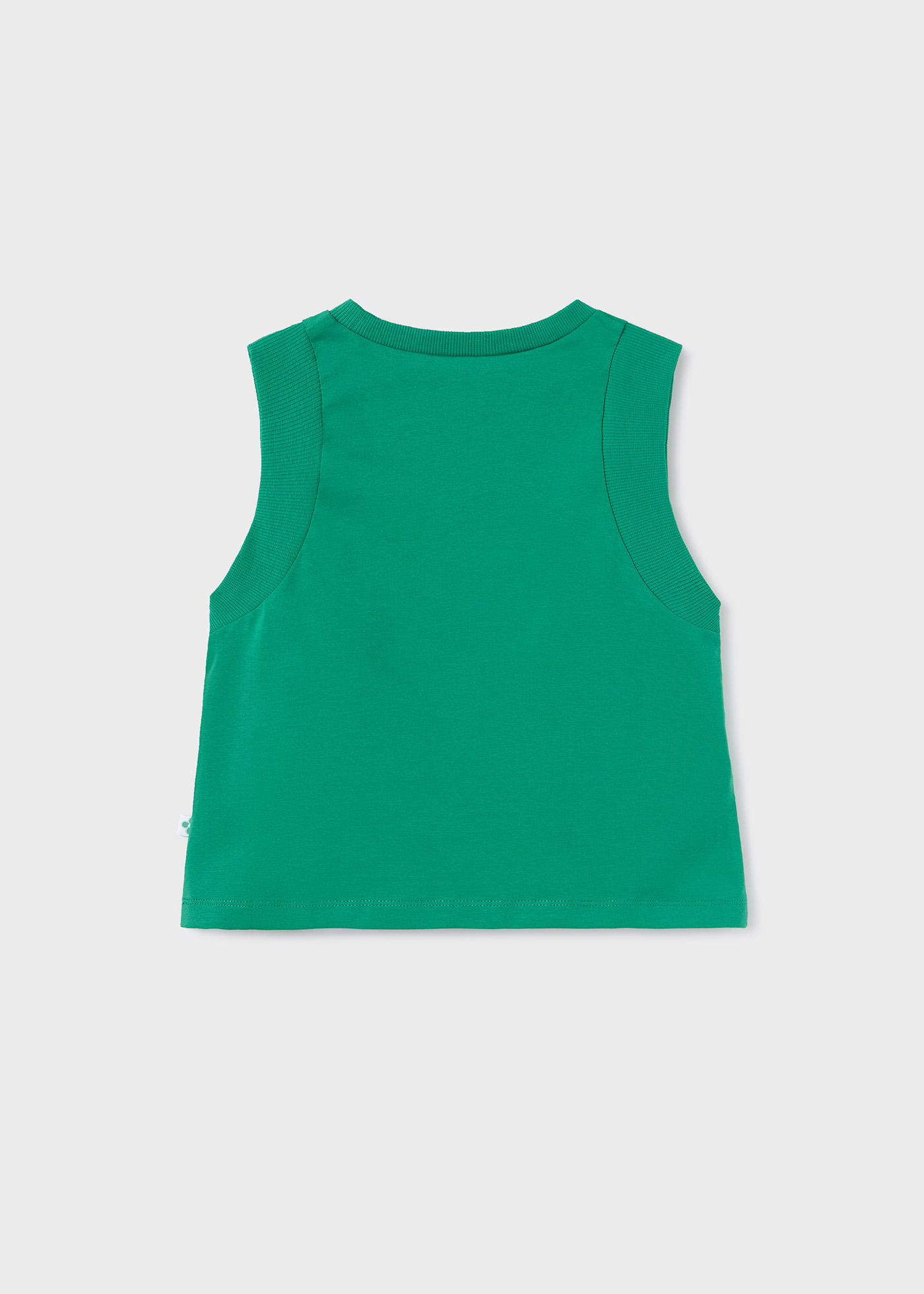 Camiseta regata de algodão sustentável para meninas