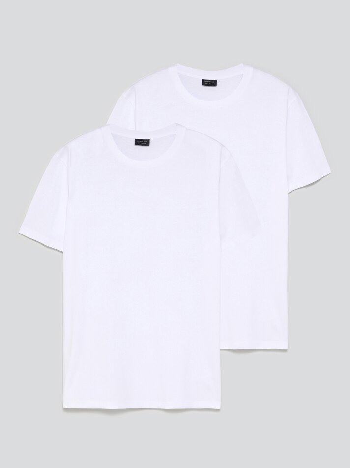 Pacote com 2 camisetas básicas - Brancas