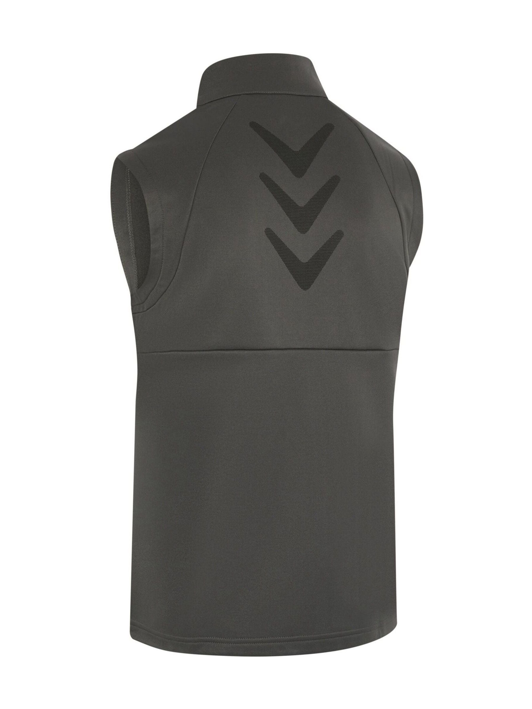 Callaway Apparel Grey Chev High Gauge Full Zip Vest