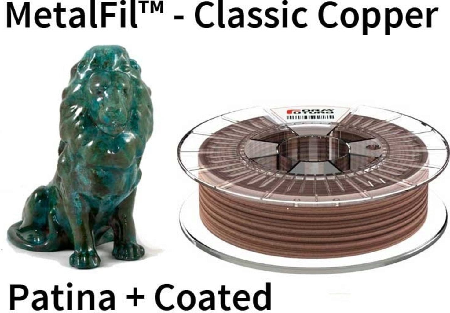 FormFutura  MetalFil™ Classic Copper, 1,75 mm / 250 g    Einzigartiges Kupfer-Filament auf PLA-Basis