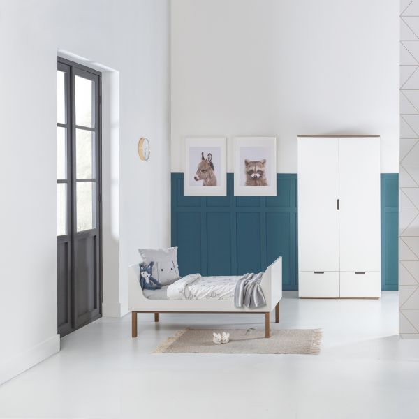 Kidsmill Sepp Babykamer Wit / Beuken | Bed 60 x 120 cm   Commode