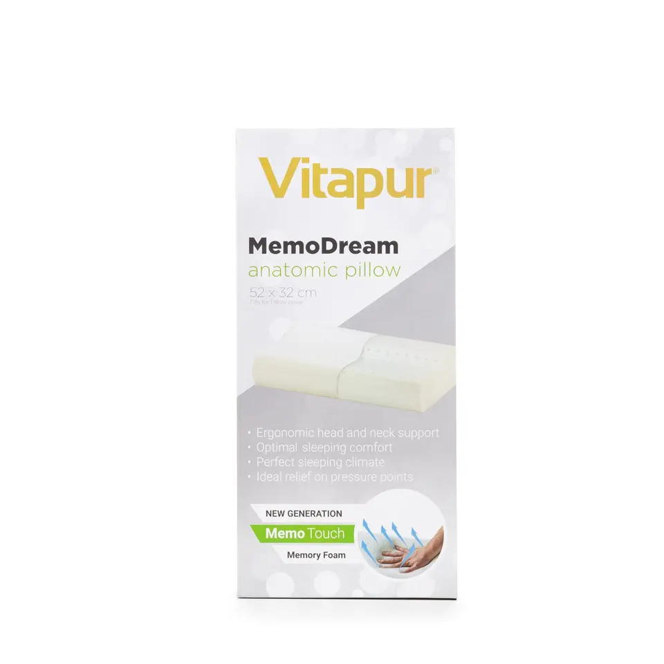 Vitapur MemoDream Kussen Traagschuim - 37x55 cm