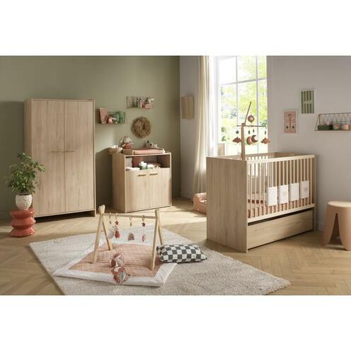 Chambre Trio Lit transformable 60x120 + Commode + Armoire ADELE - SAUTHON