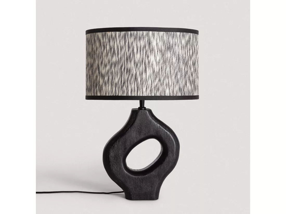 Lampe à Poser en bois Dhara ILUZZIA Naturel