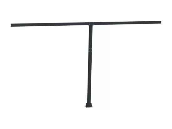 Jeu de poteaux d'auvent anthracite 450x245 cm fer