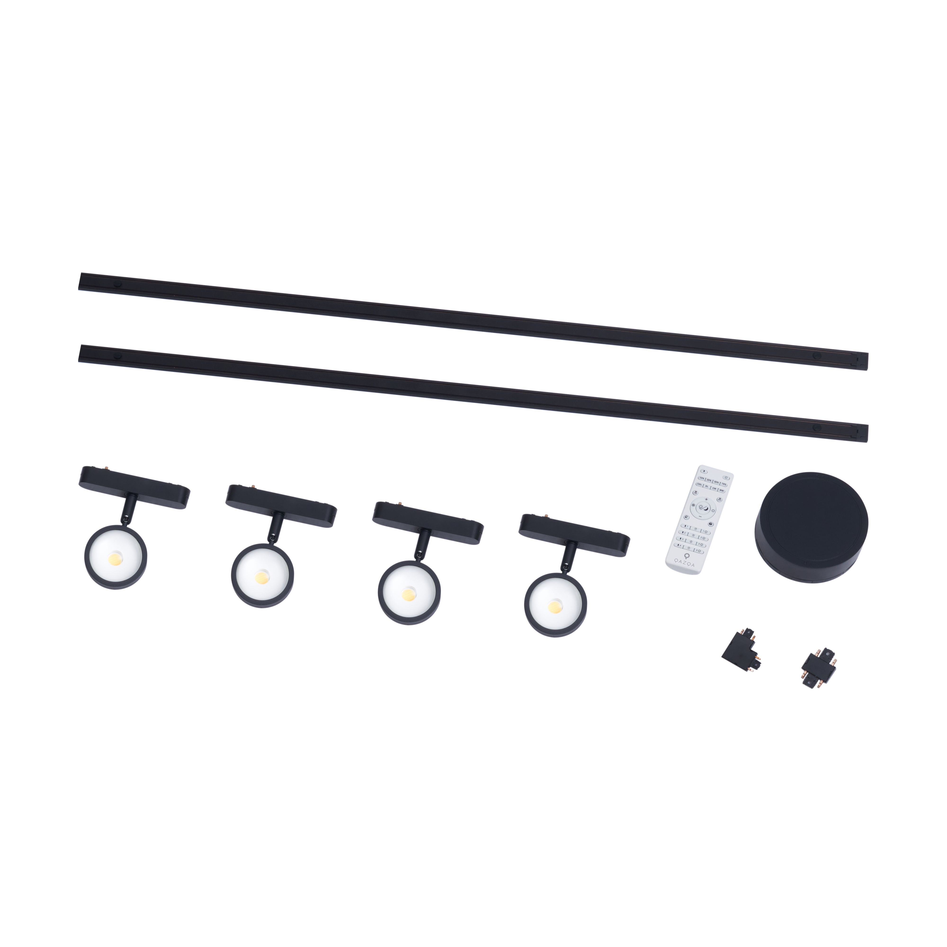 Modern railsysteem met 4 spots zwart 1-fase - Magnetic Lance