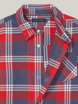 Camisa xadrez adaptável