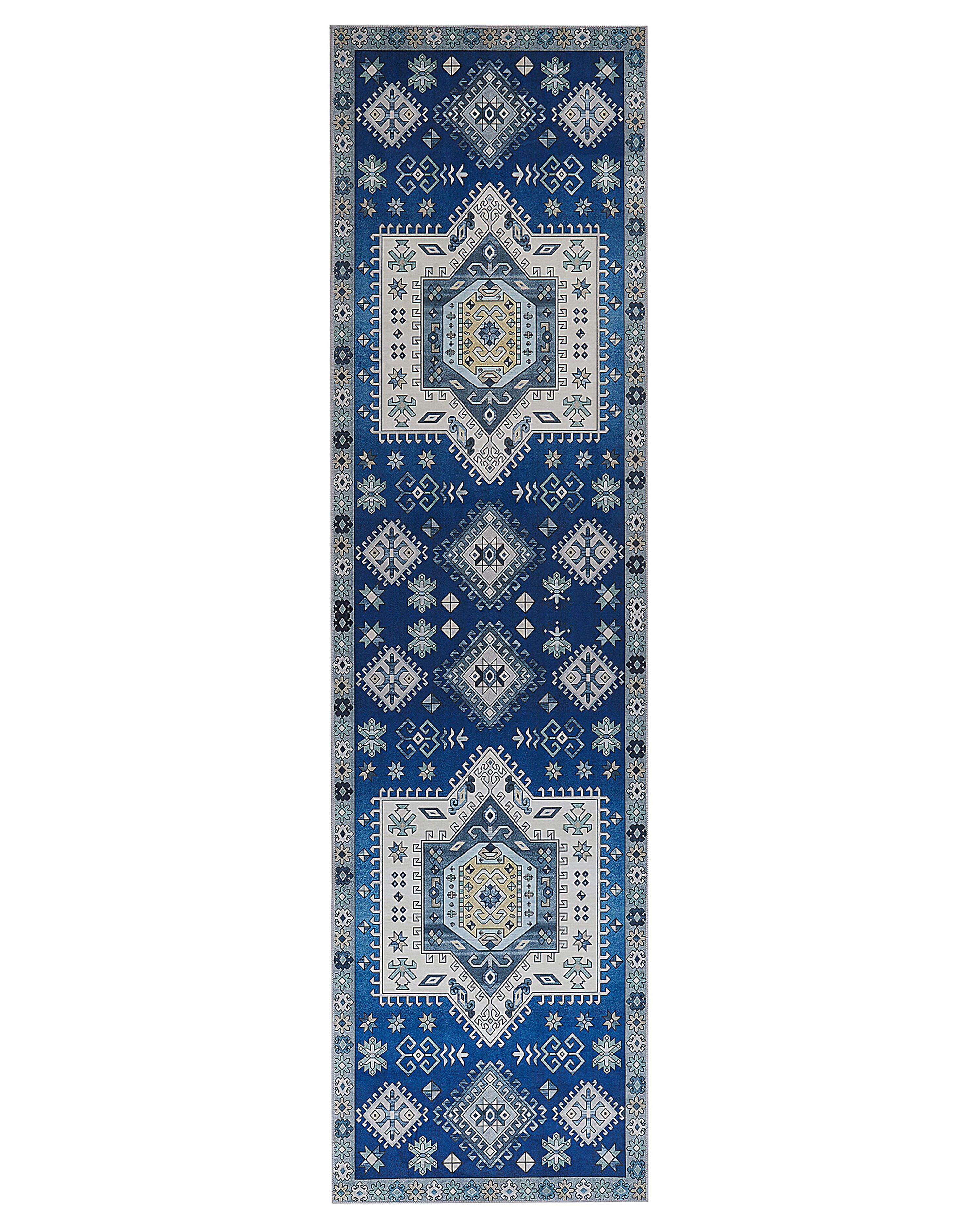 Vloerkleed PARVAKADLI Blauw 80 x 300 cm