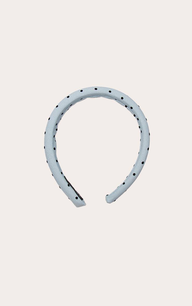 Bleu Bandeau À Pois
